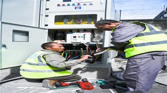 Solar container communication station battery replacement method